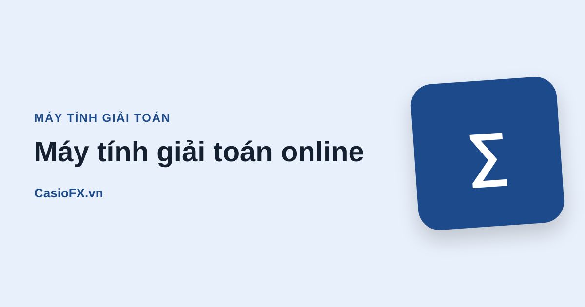 Máy tính giải toán online